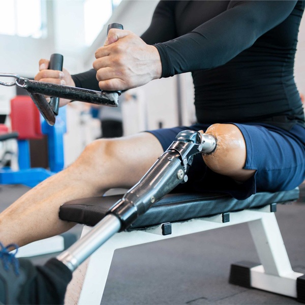 Osseointegration prosthetic system used during workout in New York, New Jersey, & Connecticut