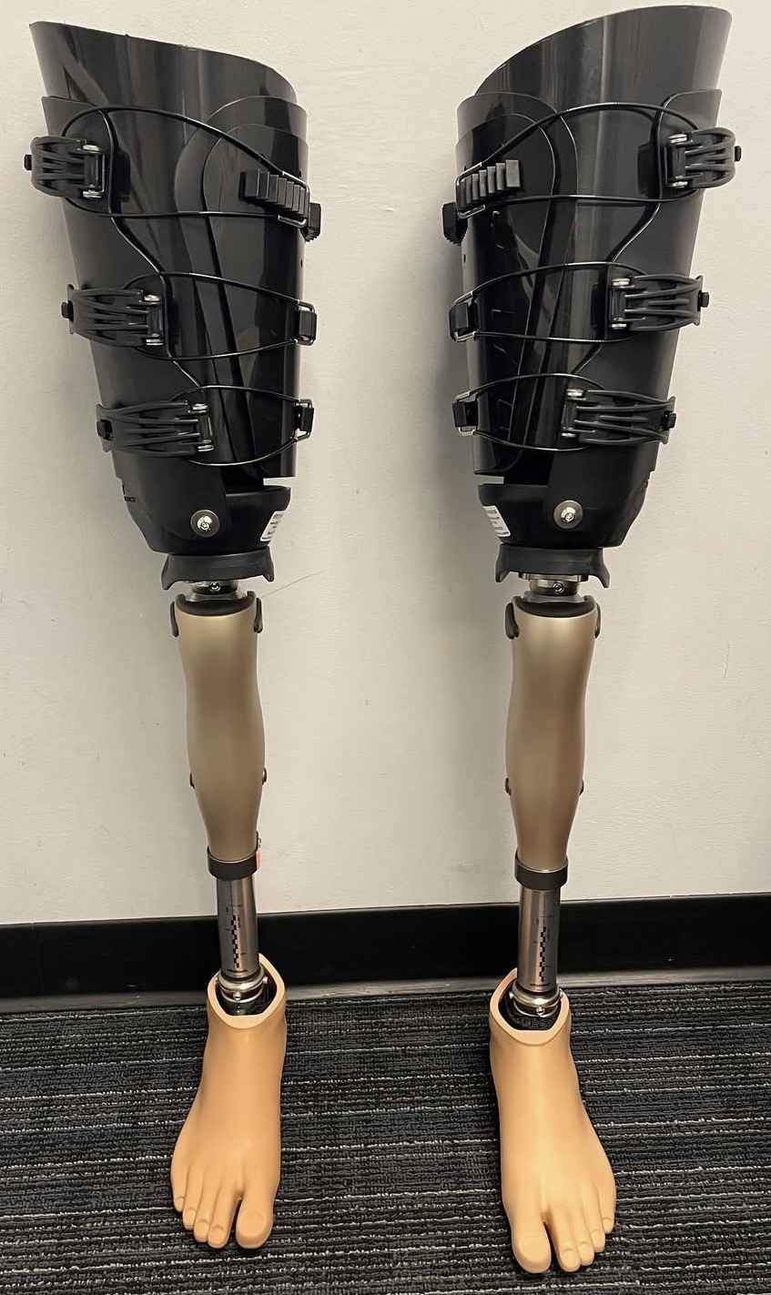 A Pair of Prosthetic Limbs Standing Against the Wall in New York, New Jersey, and Connecticut