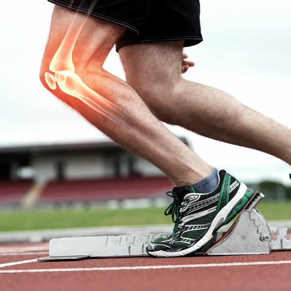 Graphic of overworked knee