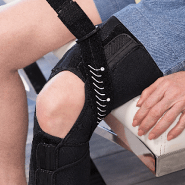 closeup of knee brace