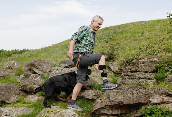 Man hiking with C-Brace